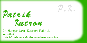 patrik kutron business card